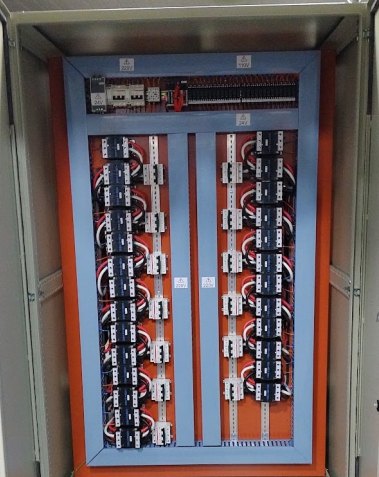 Quadro elétrico de distribuição e transferência